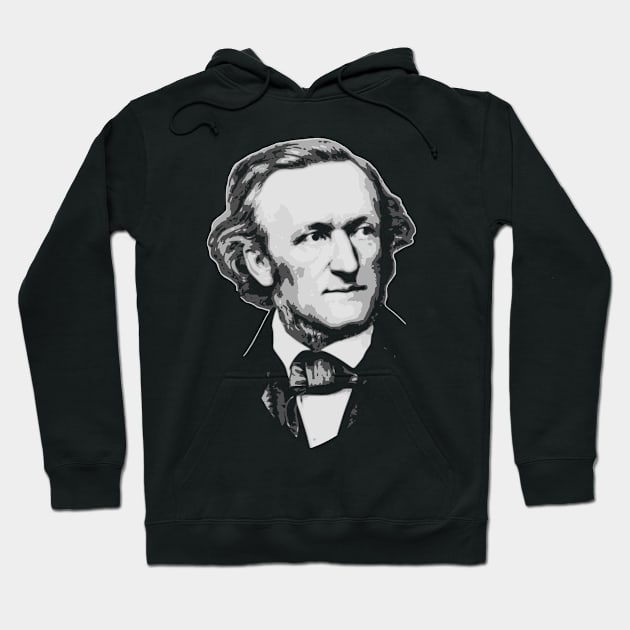 Richard Wagner Black and White Hoodie by Nerd_art